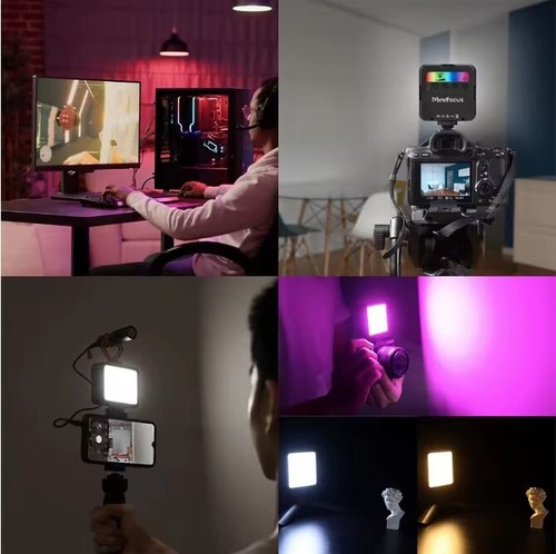 Mini LED Fill Light Bi-Color Lighting Cold Shoe For Camera Camcorder Vlog Remova - Picture 10 of 32