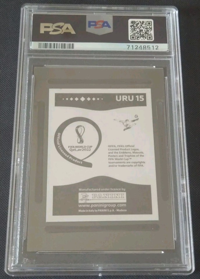 2022 FIFA W/C Qatar Sticker Blue Border Federico Valverde Gray Back PSA ...