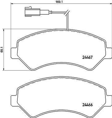 P 61 118 Brembo Bremsbelagsatz, Scheibenbremse FüR CitroËN, Fiat, Opel, Peugeot-image
