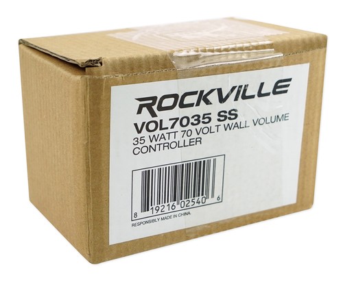 (6) Rockville VOL7035 35w 70v Stainless Wall Volume Control Zone Controllers - Picture 6 of 6