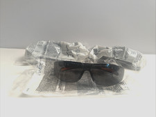 NEW 3) Uvex S4201 Safety Glasses UV Sunglasses Black Frame Gray Lens Hardcoat