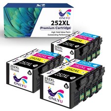 4-12PK 252 XL Ink For Epson WF3620 WF3640 WF7610 WF7620 WF7210 WF7710 WF7720