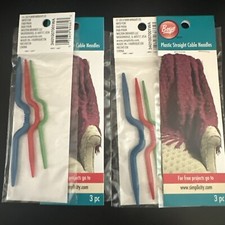 Lot of 4 Packs Boye Plastic Straight Cable Needles 3 Pack Crafting Hobby Supply