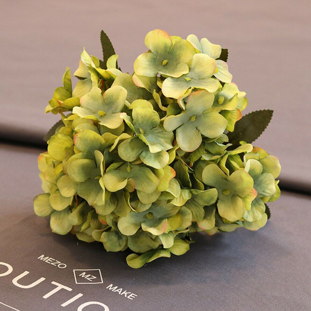 DIY Crafts Silk Hydrangea Fake Bouquet Artificial Flower Desktop Decor