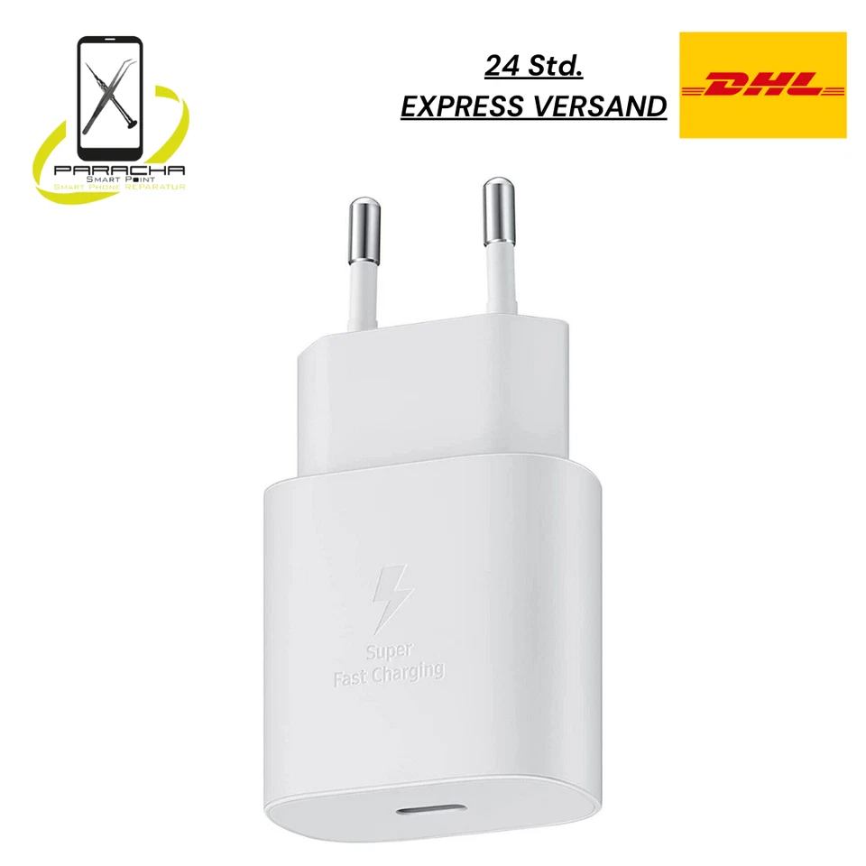 Original Samsung 25W Schnellladegerät USB-C Netzteil Ladekabel Adapter Stecker
