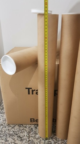 10 Versandrollen aus festem Karton mit Deckel 70 x 570 mm - Bild 3 von 3