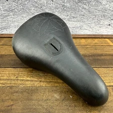 CULT BMX Pivotal Seat Leaf Flower Scrapes Saddle Black