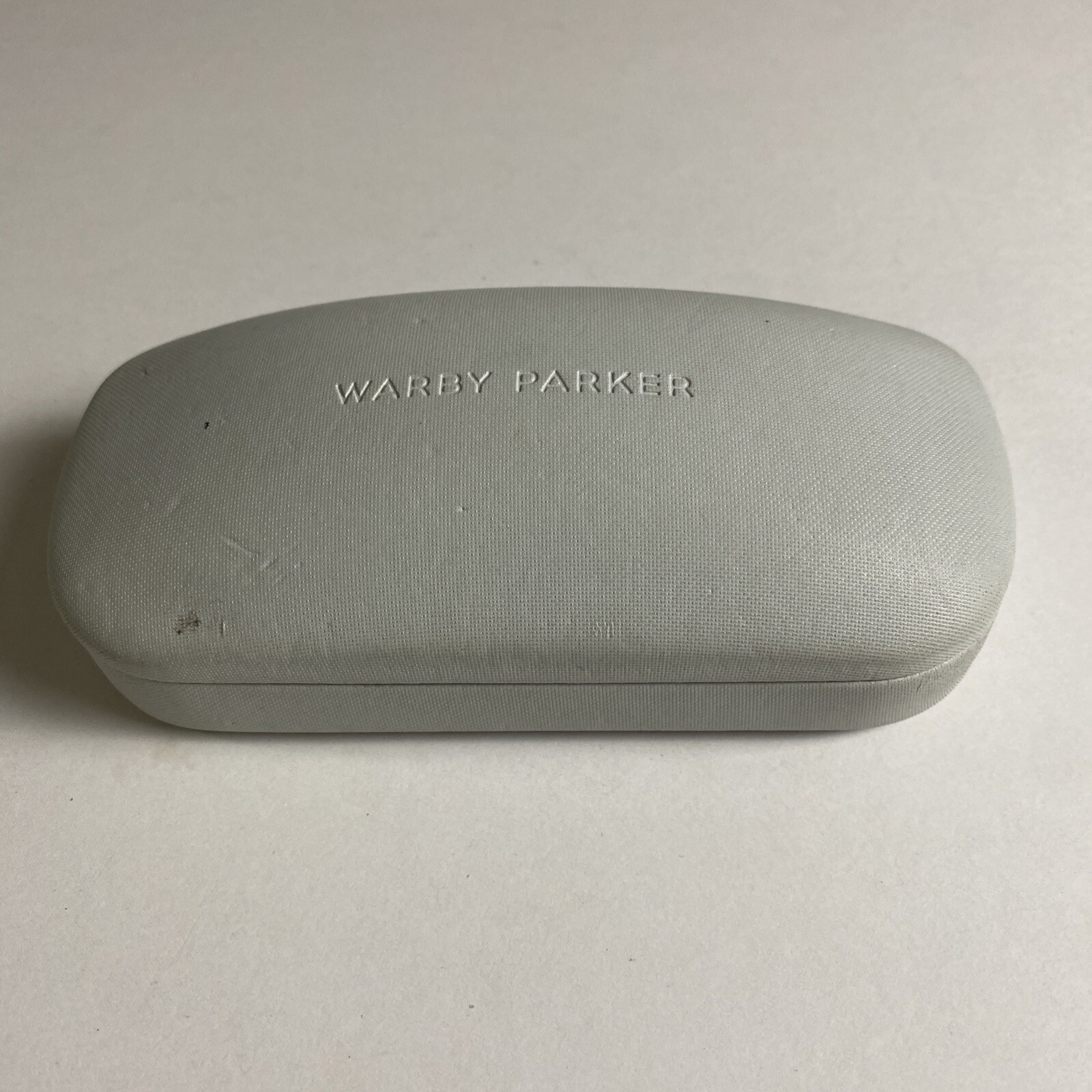 Warby Parker Eye Glasses Cases Light Gray Hard Clam Shell Sunglass Case