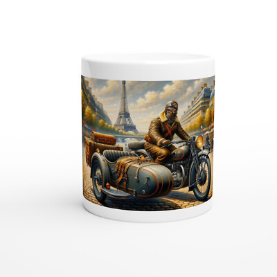 Paris Vintage Motorrad Oldtimer Kaffeebecher, Teetasse, Becher Coffeecup