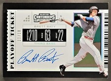 2019 Panini Contenders Draft Picks Autographs Playoff Ticket 12 Brett Baty 11/18