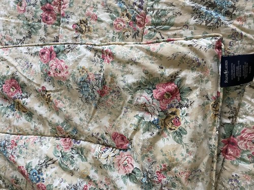 Ralph Lauren BRITTANY King COMFORTER Beige FLORAL Roses VINTAGE Excellent Rare - Picture 9 of 10