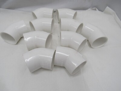 Charlotte 2'' 417-020 DWV PVC 1/8 Bend Elbow SCH 40 Pipe Fitting Lot of 10