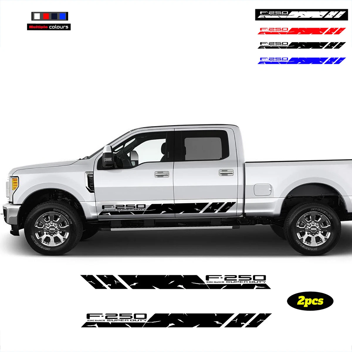 Adesivi Personalizzati Per Auto (2x) Ford F150 F250 4x4 Decals FG ...