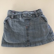 3t Girl oshkosh Skirt Skort vintage Denim Blue Jean Toddler