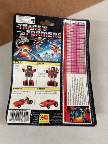 Transformers G1 Windcharger with minispy on open card hasbro 1985 H - Picture 8 of 8