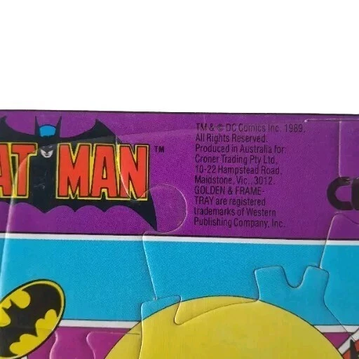Rompecabezas con marco y bandeja de Batman de DC Comics - 1989 - De colección Foto 3 de 4