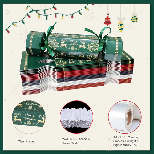 Popmanko 30 Packs Christmas Crackers, Make Your Own Christmas Crackers Kit, D... - Picture 6 of 12