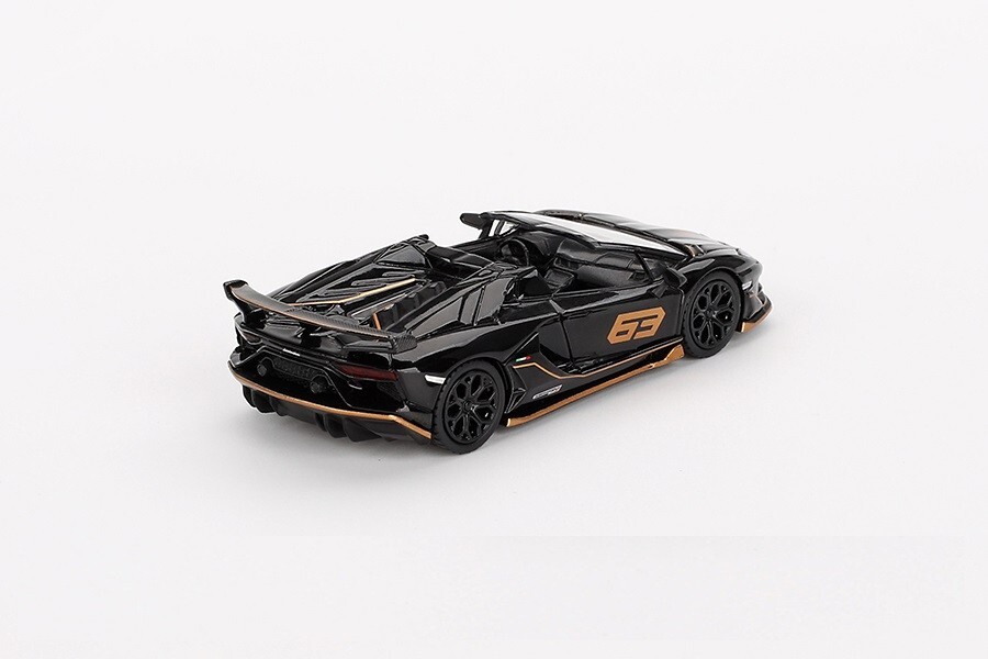 Mini GT 1:64 Lamborghini Aventador SVJ 63 Roadster Nero Aldebaran
