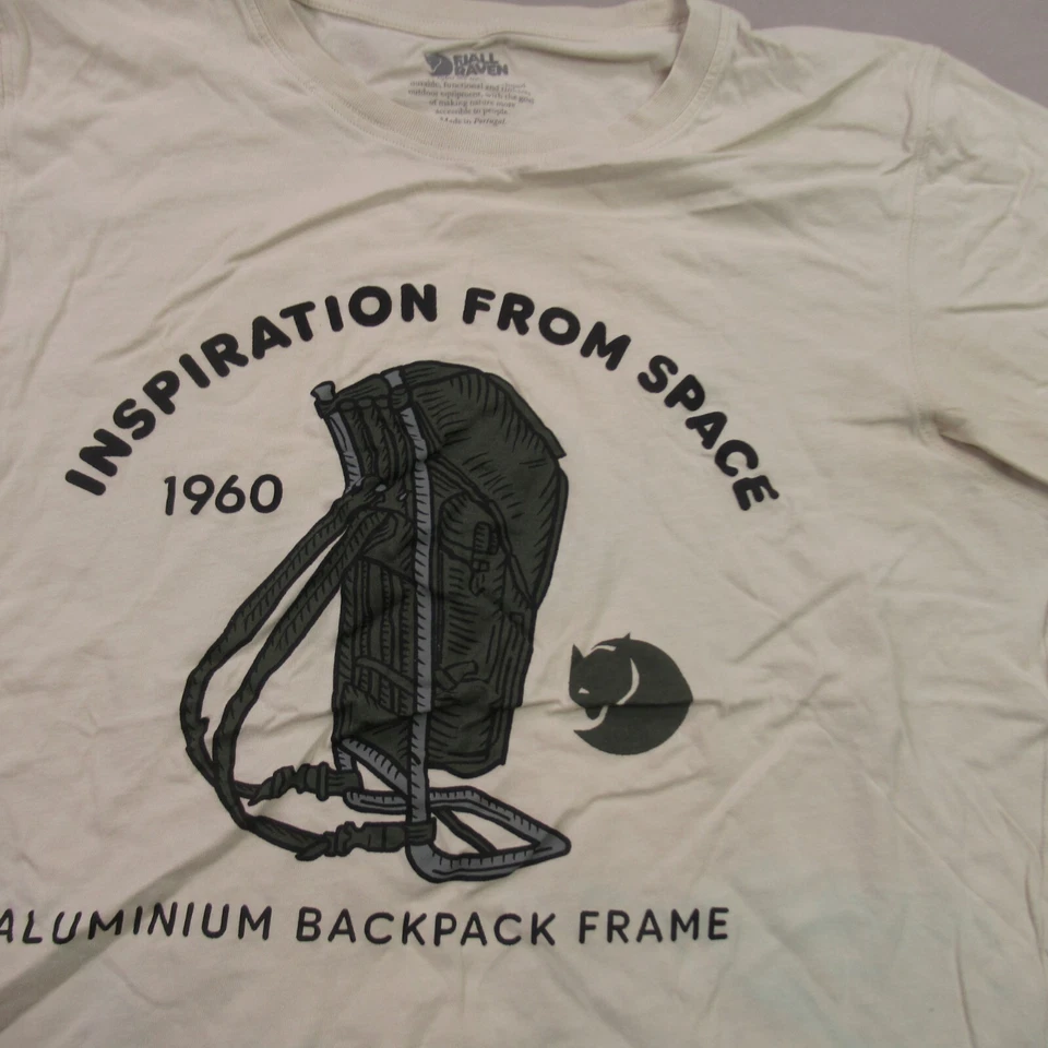 Camisa Fjall Raven Para Hombre Pequeña Manga Corta Cuello Redondo Exterior Ligera Marfil Foto 2 de 4