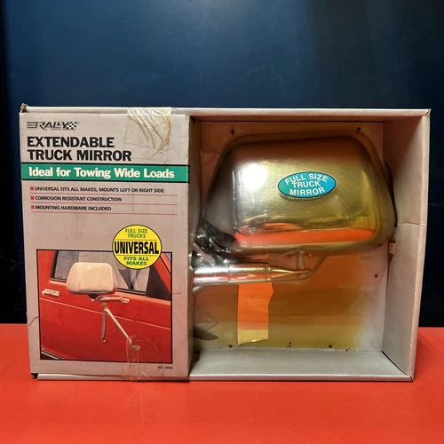 Rally No. 3606 Universal Full Size Extendable Truck Towing Mirror - Chrome -