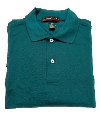Polo Sport En Cotton Vert Forêt Cross Creek Taille M - Photo 1/2