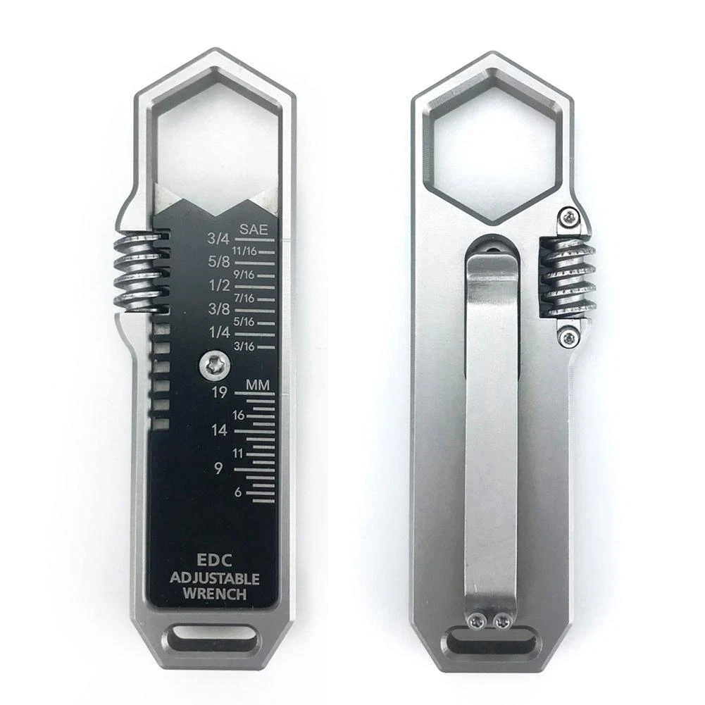 Alloy EDC Spanner 6 19mm Adjustable Mini Wrench Pocket Tools Outdoor Gadget Gear