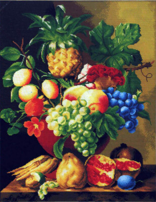 DIY Printed Cross Stitch Kits Embroidery Kits Fruits
