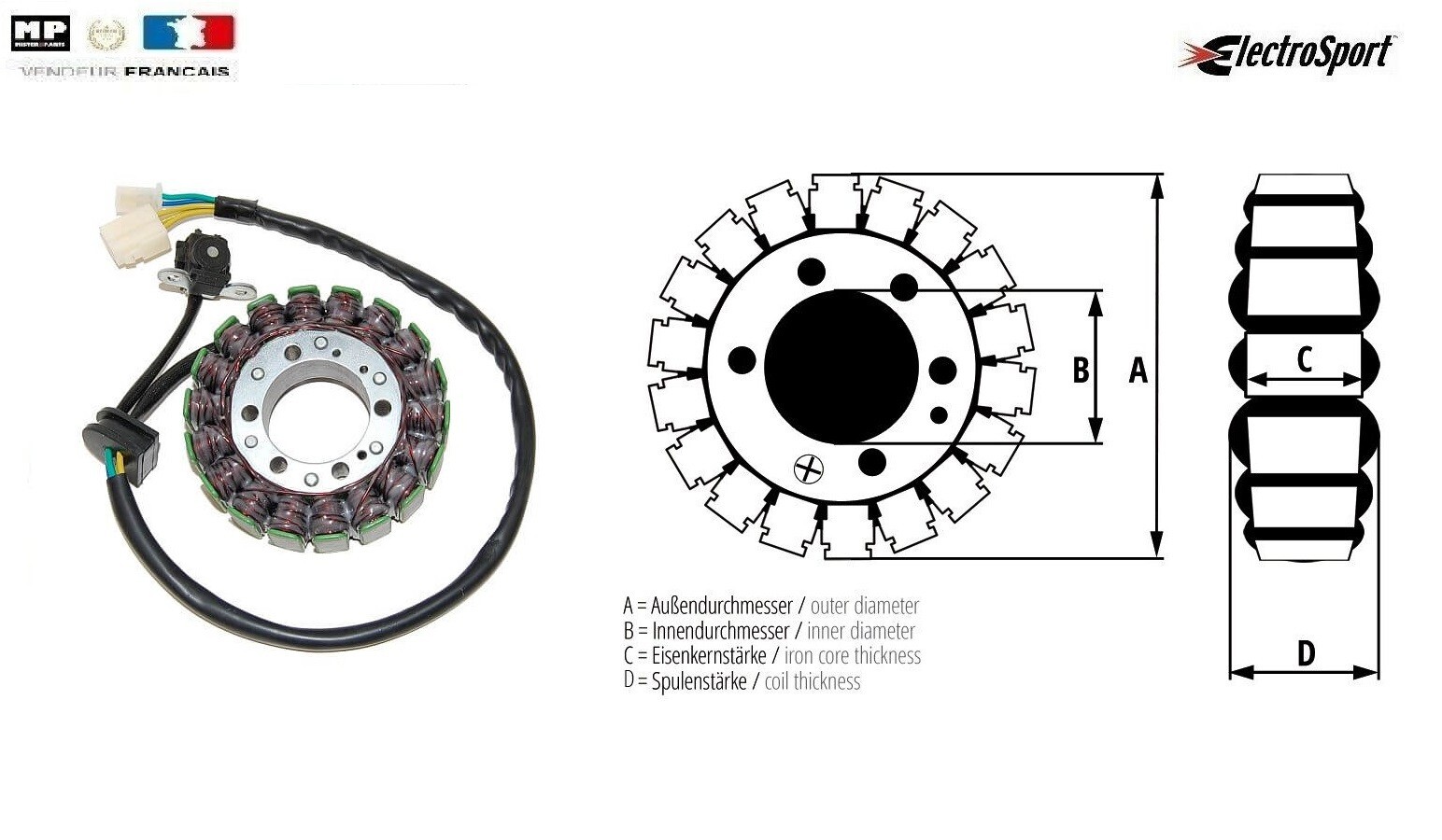 Stator renforcé pour Suzuki GSX-R1300 Hayabusa performance maximale