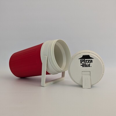 Vintage Pizza Hut Thermos - Red & White 1/2 Gallon Igloo Drink Cooler W/ Handle