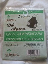 22" x 30" Brown Biege Floral Color Professional Bib Apron with 2 Pockets new