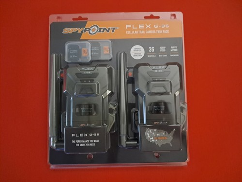 NEW - SPYPOINT Flex - G-36 Cellular Trail Camera - Twin Pack - Free ShipN!