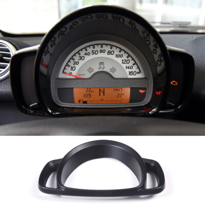 Matte Black Dashboard Speedmeter Frame Trim Cover For Smart fortwo