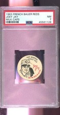 1963 French Bauer Reds Cincinnati Milk Caps Joey Jay PSA 7 Graded Baseball Card