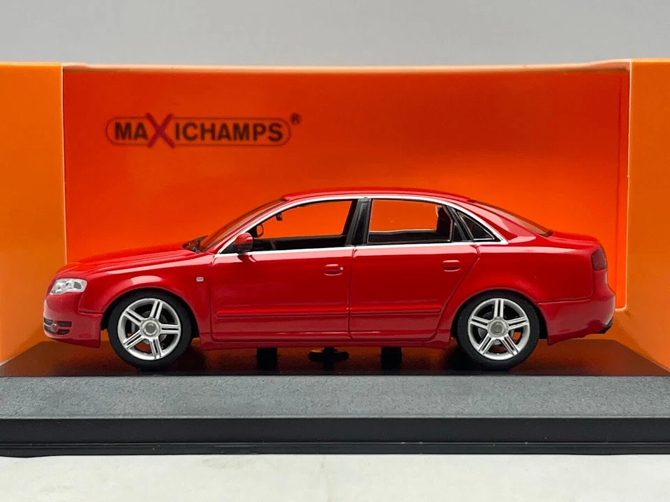 2004 Audi A4 3.2 Quattro - Red - 1/43 Diecast Model Car Minichamps Maxichamps - Image 3 of 4