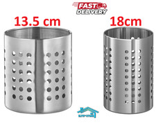 New Ikea ORDNING Stainless Steel Cutlery Stand Kitchen Utensil Rack Drainer 18cm