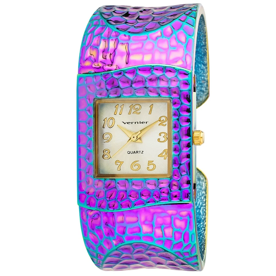 Reloj brazalete martillado Vernier para mujer Foto 4 de 4