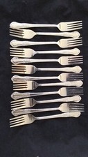 6 8" Dinner FORKS Set of Six Stainless Steel 8" long 1 inch Wide MED MMMM