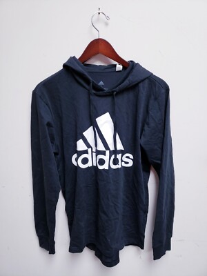 ADIDAS ORIGINALS Hoodie Thin Sweater Black White Trefoil S