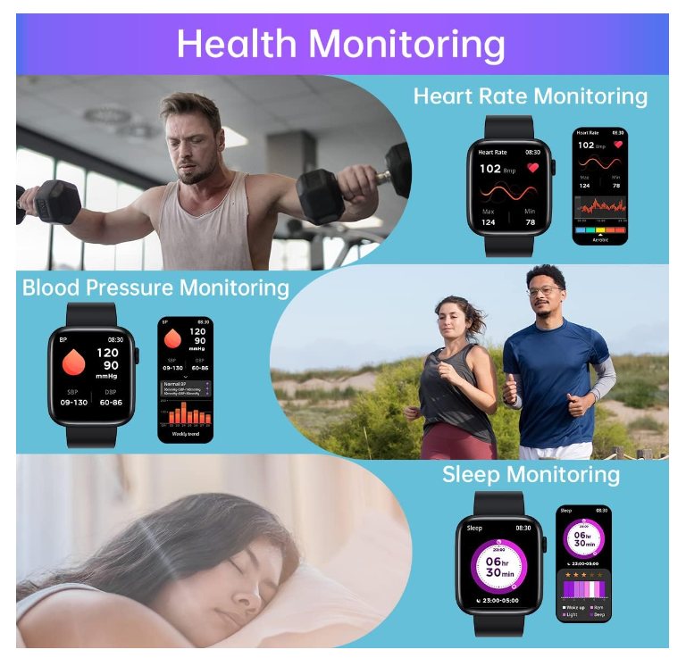 Men's Women's Smart Watch Fitness Tracker Answer/Make Calls for Android