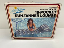 1985 Intex Vintage The Wet Set Inflatable 18 Pocket Flower Lounge Pool Raft