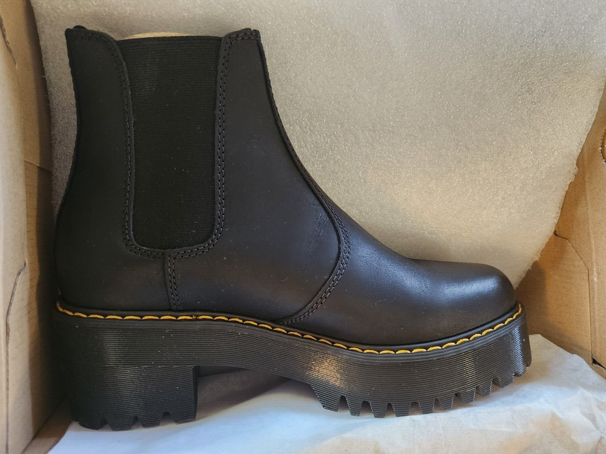🔥 Martens Rometty Chelsea Black Burnished Wyoming Women's