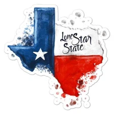 Texas Lone Star, Vinyl Decal Sticker, Indoor Outdoor, 3 Sizes, #7776