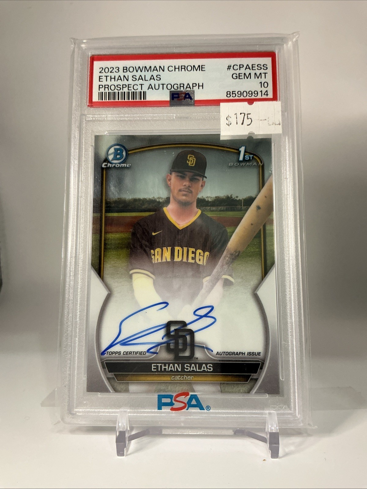 Ethan Salas 2023 Bowman Chrome #CPA-ESS Prospect Auto (1st) Price