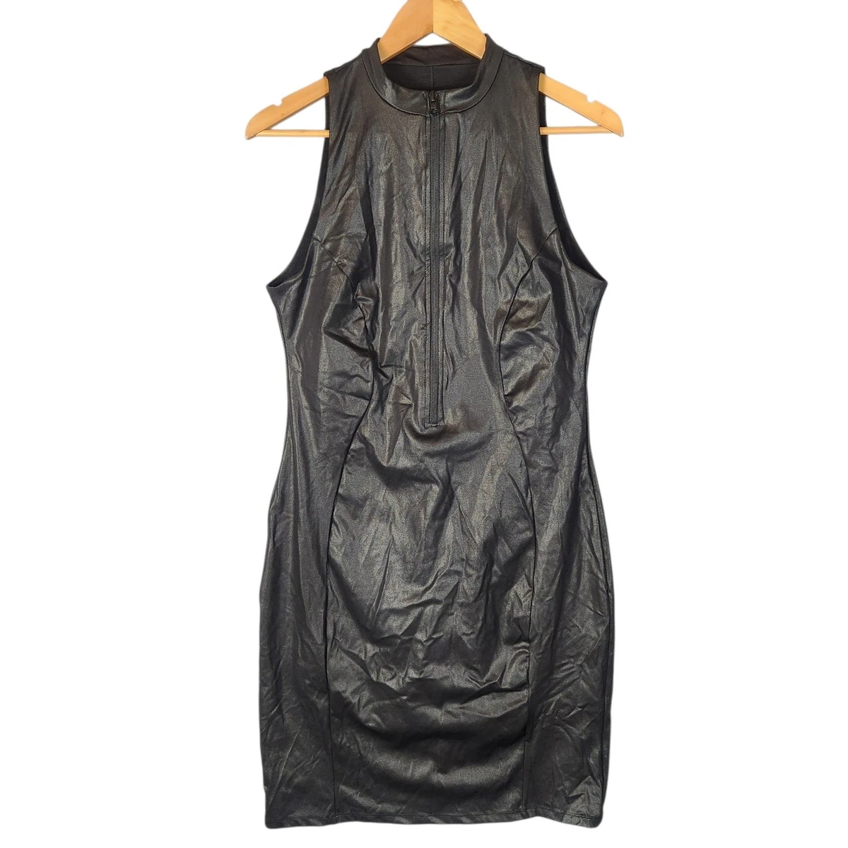 Faux Leather Casual Plus Size Dresses for Women for sale | eBay