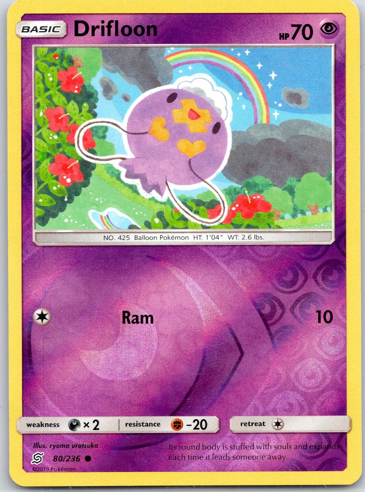 Drifloon 80/236 Common Unified Minds Pokemon Reverse Holo Lightly Played