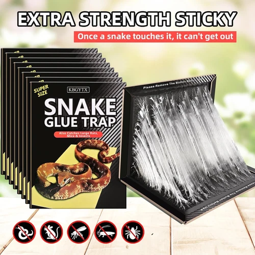 4 Pack 10" x 16" Large Snake Glue Traps with Enhanced Stickiness, Snake Rat Stic image 2