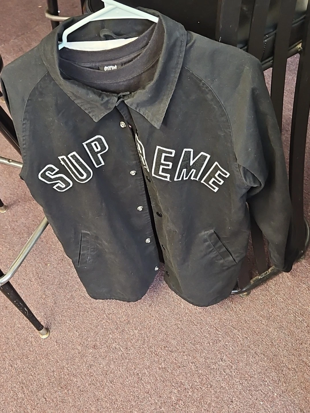 Veste Supreme Logo Homme Taille L Noir 