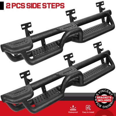 Drop 4Step Bar FIT 09-18 Dodge Ram 1500 Quad Cab Classic BLK BXKQ Running Boards