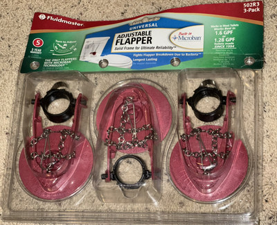 Fluidmaster 502 Universal 3-Pack Adjustable Flappers 502R3 New