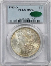 1885-O $1 PCGS/CAC MS 66 Morgan Silver Dollar 